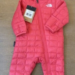 NEW The North Face Infant Thermoball Eco Bunting Snowsuit Paradise Pink 6-12 M